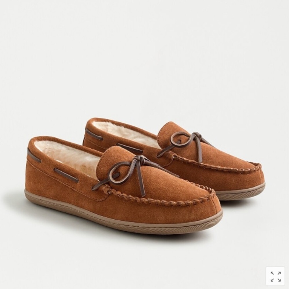 J. Crew - NWT classic suede moccasin slippers